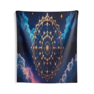 Celestial Mandala Tapestry Wall Art