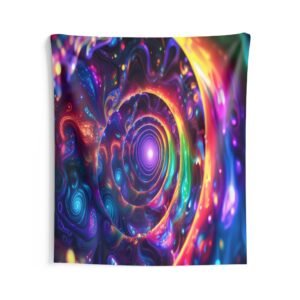 Rainbow Vortex Tapestry