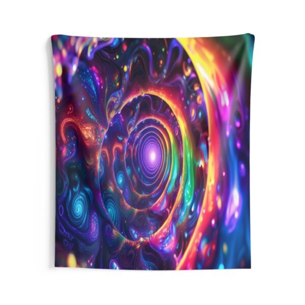 Rainbow Vortex Tapestry