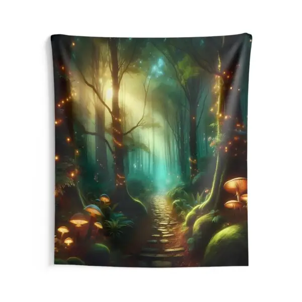 Mystical Forest Path and Glowing Mushrooms - Image 3