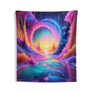 Rainbow Vortex Tapestry