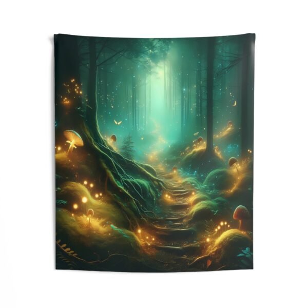 Enchanted Forest Wall Tapestry - Mystical Fairy Lights Decor - Image 2